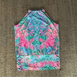 Lily Pulitzer Bowen gold chain floral Tank. Med